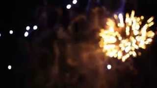 Blurry Fireworks Show Motion Background