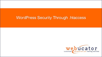 WordPress Security Through .htaccess