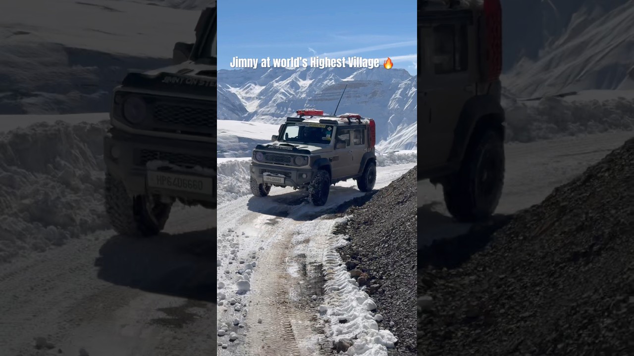 Jimny at Worlds Highest Village 🔥 #jimny #jimny4x4 #4x4 #offroad