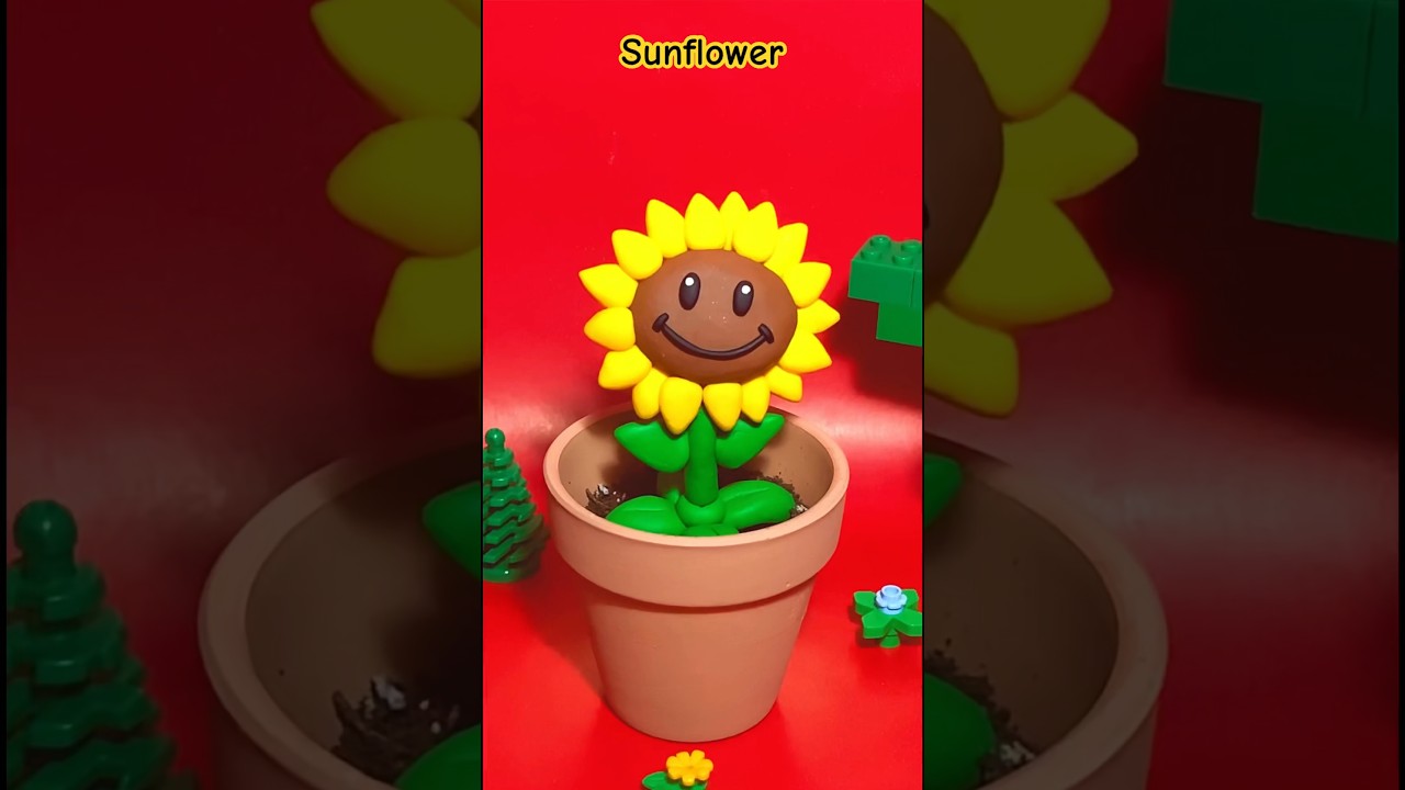 Making Sunflower 🌻 from Plants vs. Zombies with Polymer Clay | 