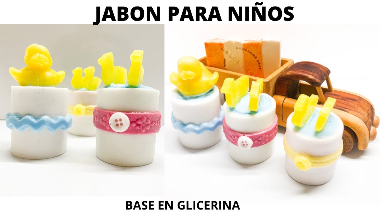 IDEAS DE JABONES PARA NIÑOS base en glicerina 