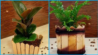 Idea to make 2 types of flower pots out of wood