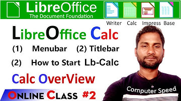 how to start libreoffice calc | libreoffice cal menu |title bar of calc|libreoffice kya hai |cs|
