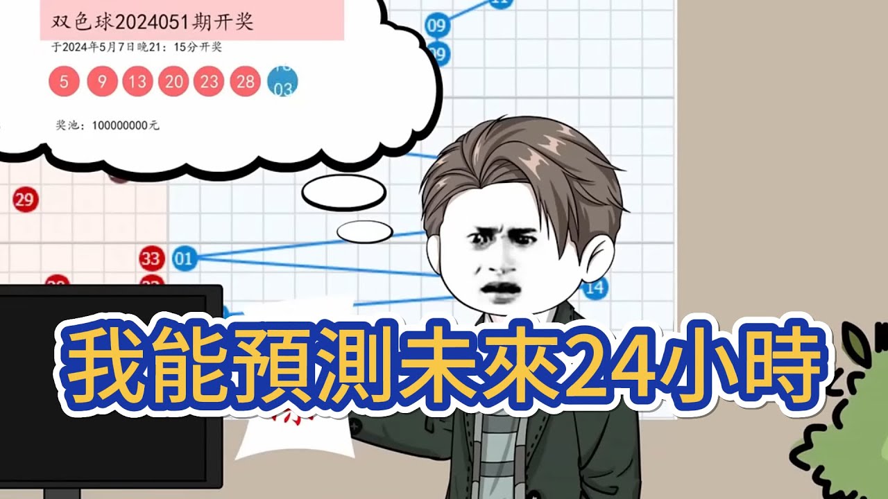都市动画 | 《我能預測未來24小時》窮途末路時覺醒預測未來 24 小時的超能力，果斷買 100 倍彩票掏空獎池！我立下小目標：6 月份，先掙他一個億！#糖寶動畫