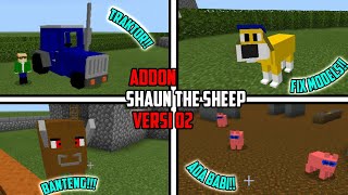 Addon shaun the sheep V2||minecraft pe