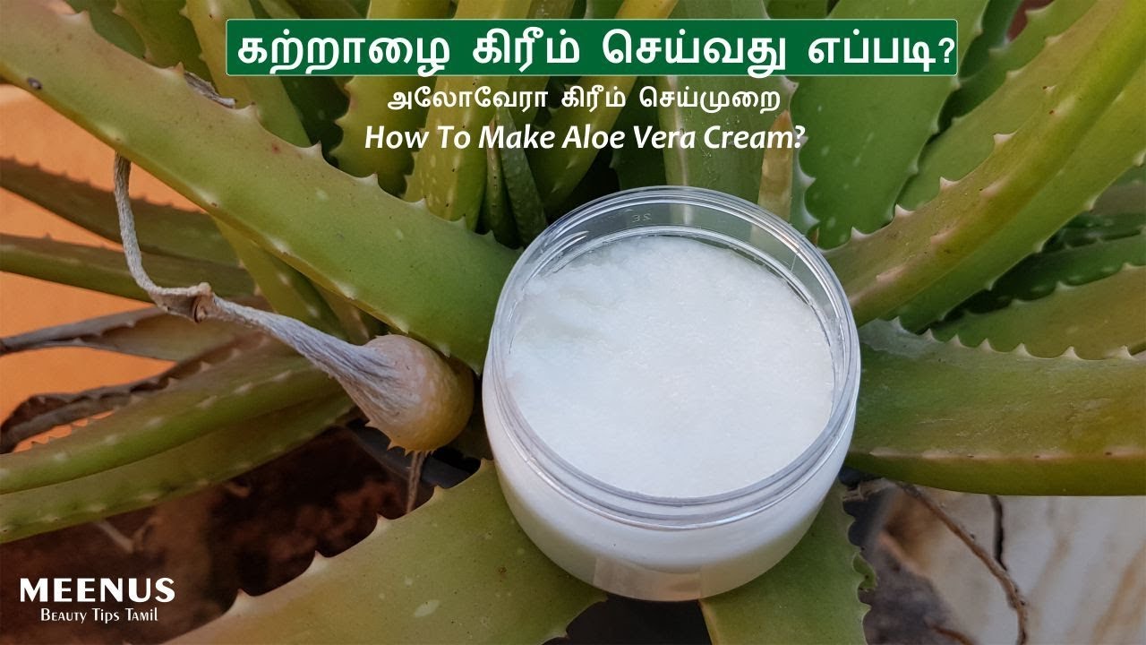 அலோவேரா கிரீம் செய்முறை How To Make Aloe Vera Face Cream At Home in