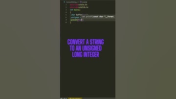 Convert a string to an unsigned long integer IN C