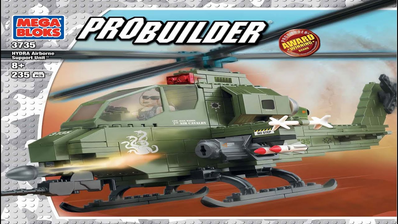 Mega Bloks Instructions | Probuilder | 3735 | Hydra Airborn Support Unit