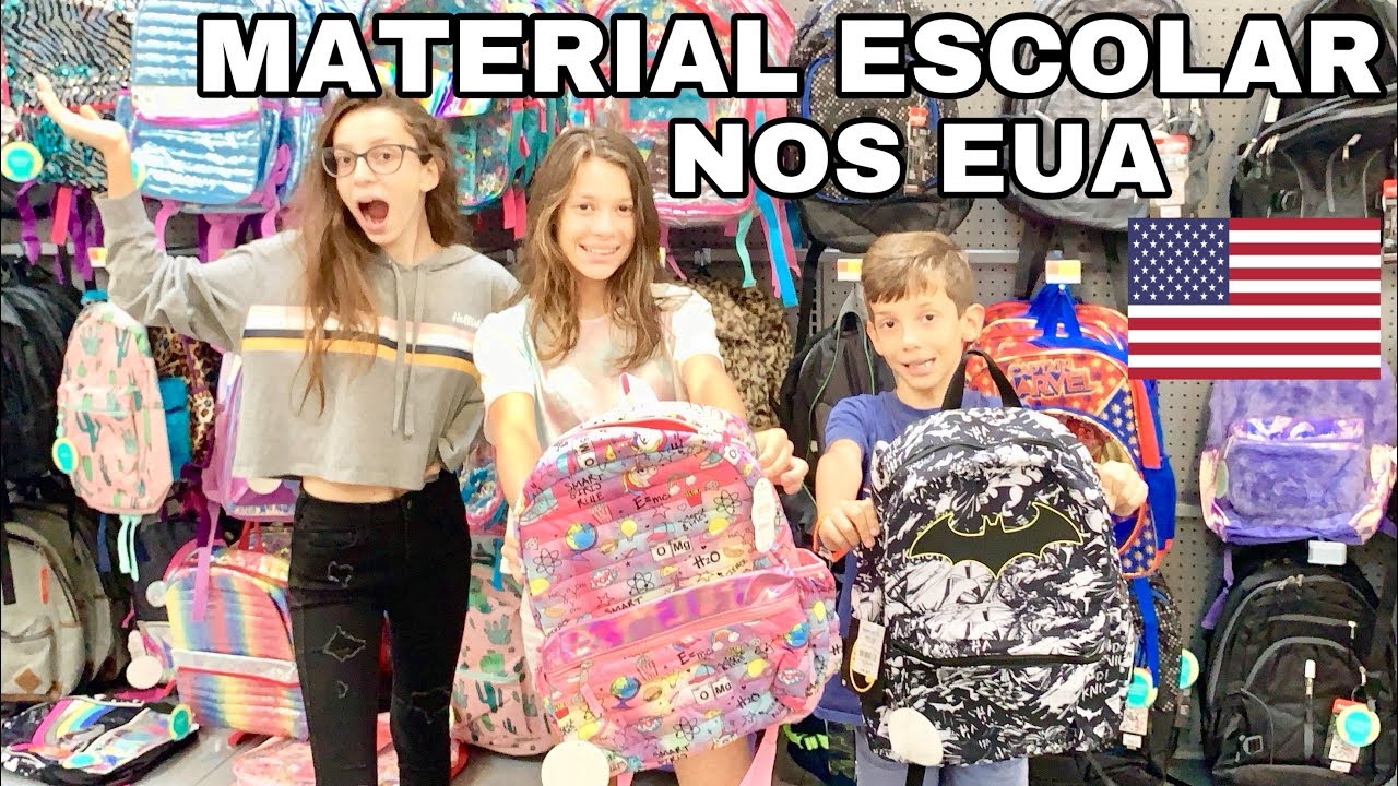 COMPRANDO MEU MATERIAL ESCOLAR NOS ESTADOS UNIDOS - EUA - MATERIAL ESCOLAR AMERICANO