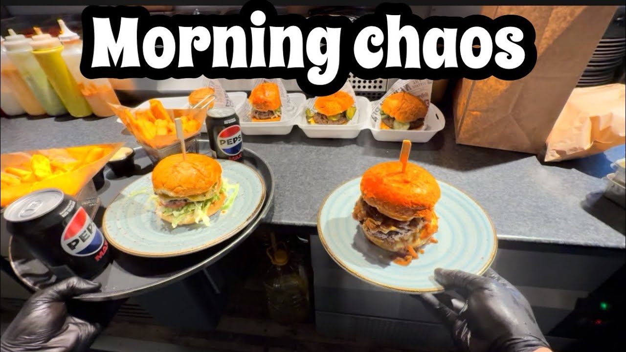 POV “Solo Kitchen Shift: 12 Hours of Pure Madness”💥morning rush 🧑‍🍳🍔🍟🔥