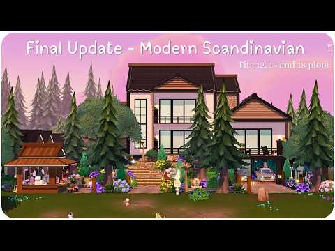 Updated Modern Scandinavian Cabin for 12, 15 & 18 plots 🌲🏡 | Heartopia Build Tutorial