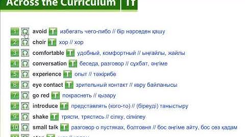 Excel 6 for Kazakhstan Module 1 1F CHECK THESE WORDS