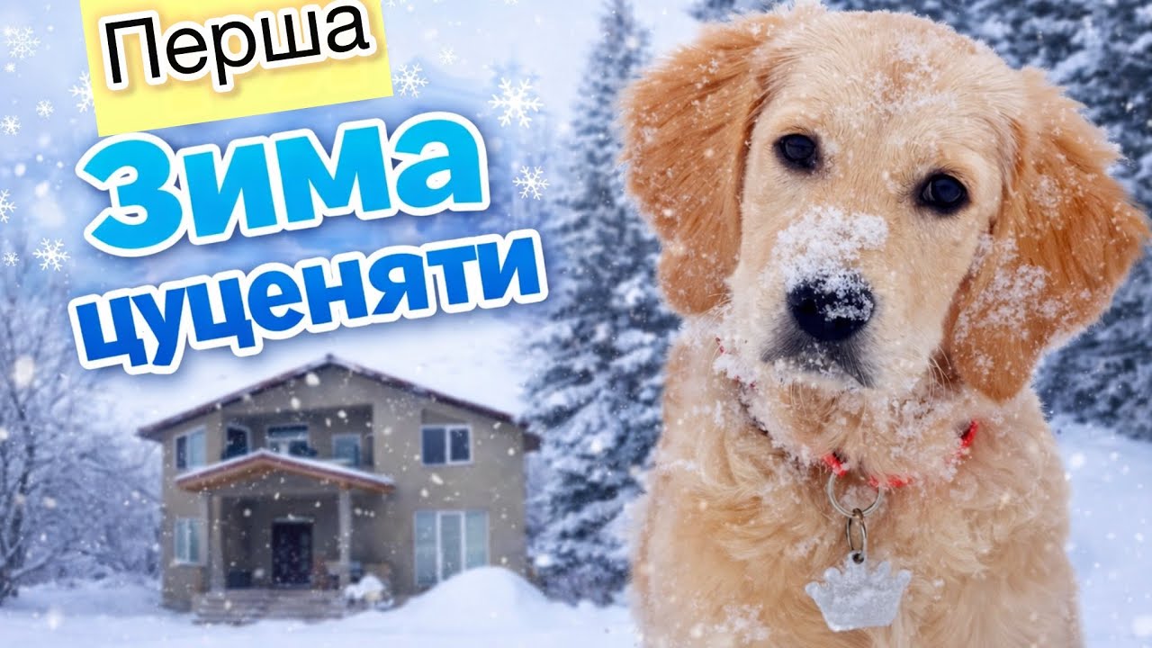 Перший сніг у цуценяти | Реакція на сніг 