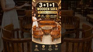 3 1 1 Wooden Sofa Set: Original Teak Wood Sofa in Hyderabad. Original Teak Wood Sofa in Hyderabad