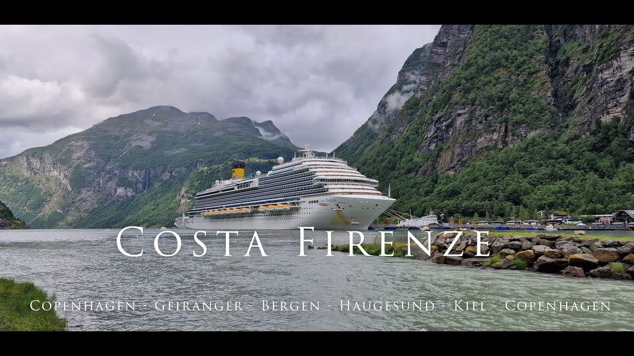 Copenhagen - Hellesylt - Geiranger - Bergen - Haugesund - Kiel kruiis Costa Firenze 4K  II osa