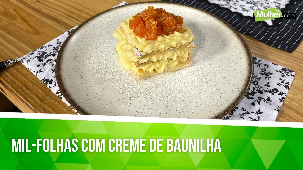 Como preparar Mil-folhas com creme de baunilha e compota de abóbora artesanal