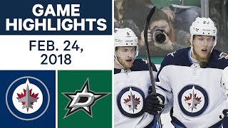 Nhl game highlights | jets vs. stars - feb. 24, 2018