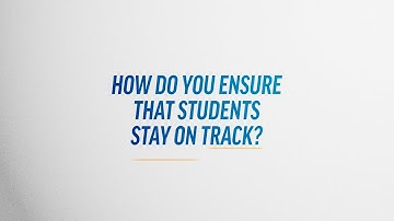 Accelerated Semester Strategies: How Do You Ensure that Students Stay on Track