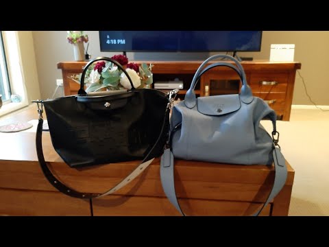 longchamp le pliage cuir small vs medium