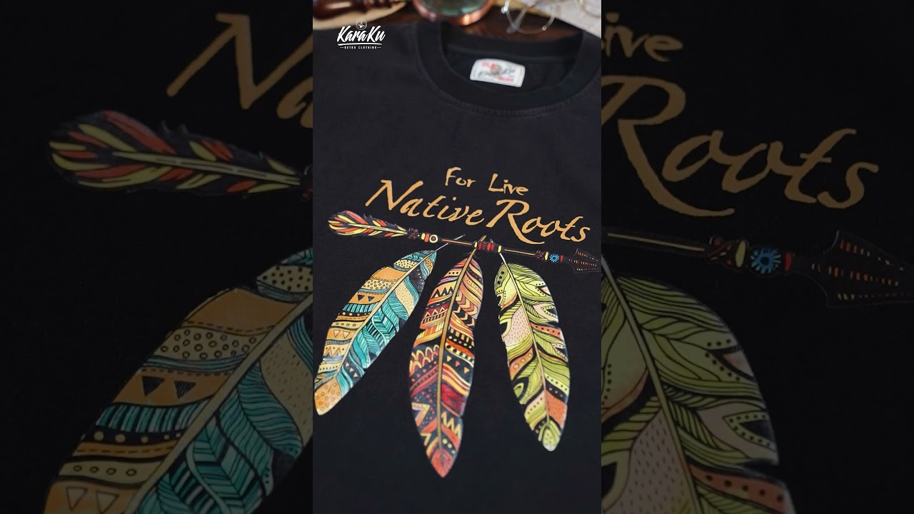 【Unboxing】Decorative Stitch Navajo-Style Feather T-Shirt