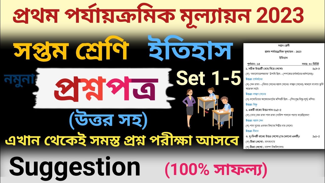 class 7 first unit test question paper 2023 class 7 history first