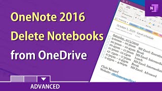 Delete A Onenote Notebook By Chris Menard Youtube