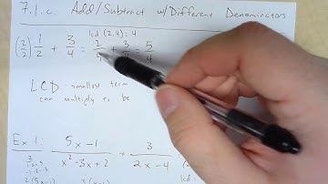 7.1.c. Add/Subt Rational Expressions with DIfferent Denominators
