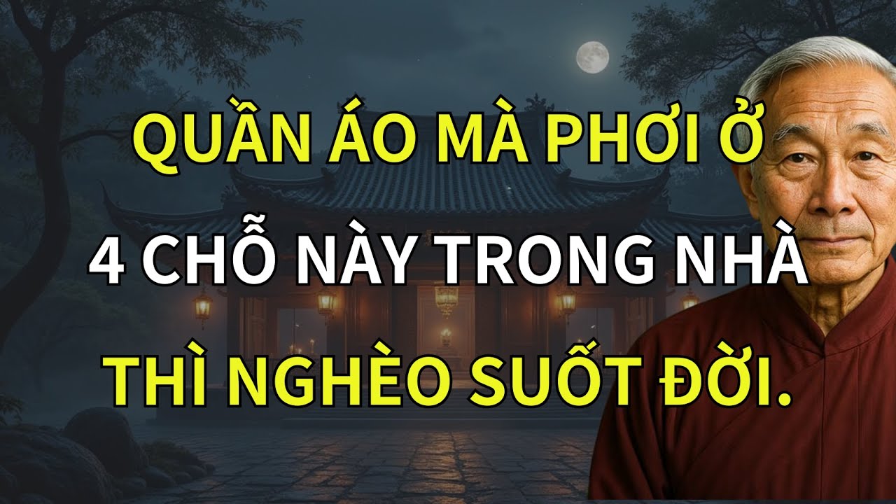 Quần Áo Tuyệt Đối Cấm Phơi 4 Vị Trí Này, Kẻo Nghèo Suốt Đời | Trí Tuệ Phật Giáo