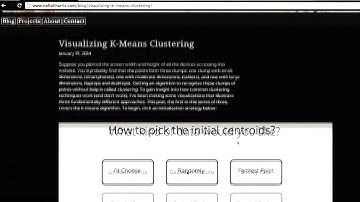 K-Means Clustering Visualization - Intro to Machine Learning