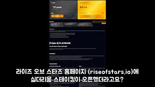 [ROS] 스테이킹 해봤는데 이자 상태가?? / Rise of Stars 라이즈 오브 스타즈
