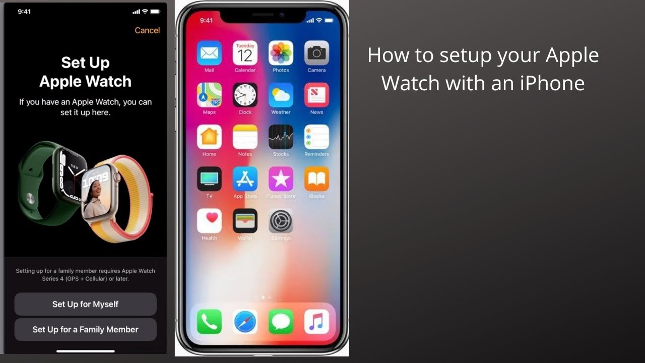 How to setup your Apple Watch Series 4 or Later with the iPhone - YouTube