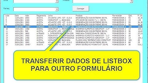 Controle de Estoque com Excel - Enviar Dados de Listbox VBA para Formulário - Aula 16