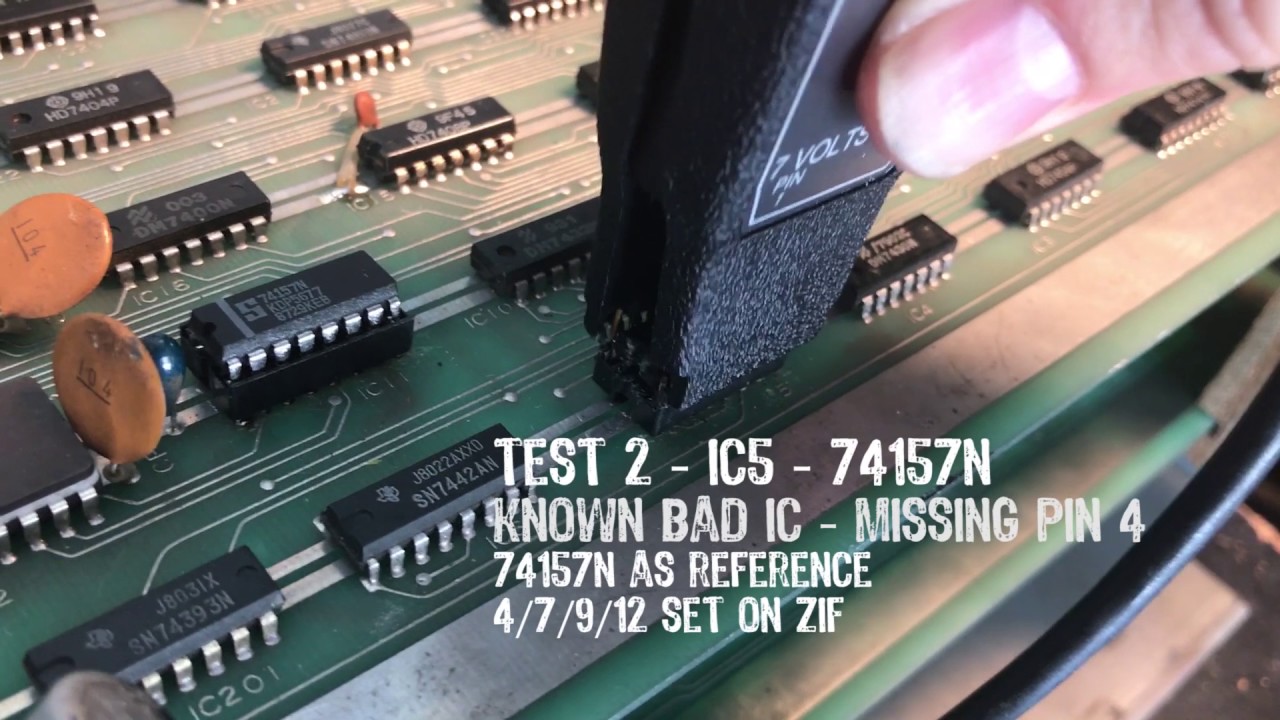 Fixing Monaco GP - Trying the HP10529A Logic Comparator on IC's 74157N.