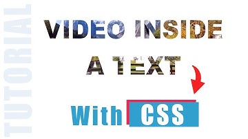 How to Make Video Inside a Text with CSS