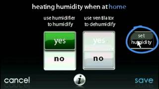 Carrier Infinity Touch, How To: Comfort Profiles Home Humidity Control
