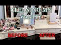 CLEANING & REORGANIZING MY MAKEUP VANITY *CLEAN WITH ME* | Brookelyn Jones