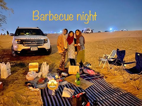 Barbecue night #bbqnight #dubai #nightcamping #friends family #desert camping