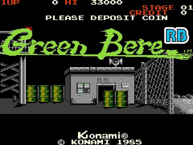 GREEN BERET Konami 1985 アーケードゲーム パンフレット GREEN BERET Konami 1985 アーケードゲーム パンフレット Green
