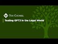 Testing GPT3 in the Legal World