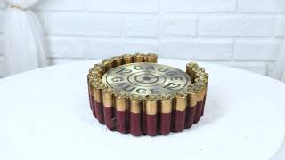 Western 12 Gauge Shotgun Shells Hunter's Ammo Round Coaster Set