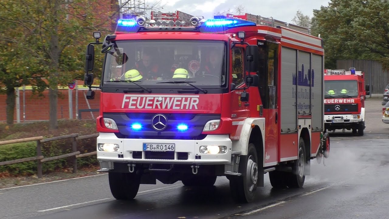 [E-57 Sirenenalarm] Einsatzfahrten der Feuerwehr Rosbach zu Jahresabschlussübung