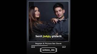 Begojan & Firýuza-Sen Gerek (sözleri) HD (instagram: turkmen_hits)
