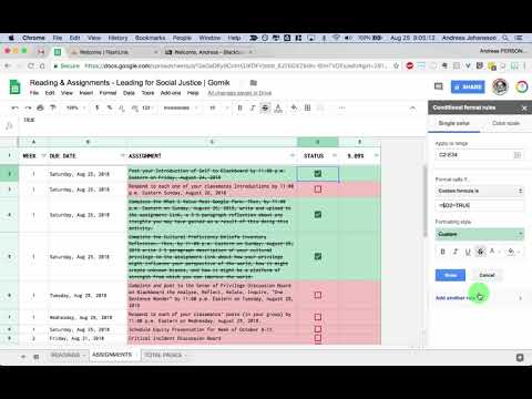 spreadsheet magic for assignment tracking