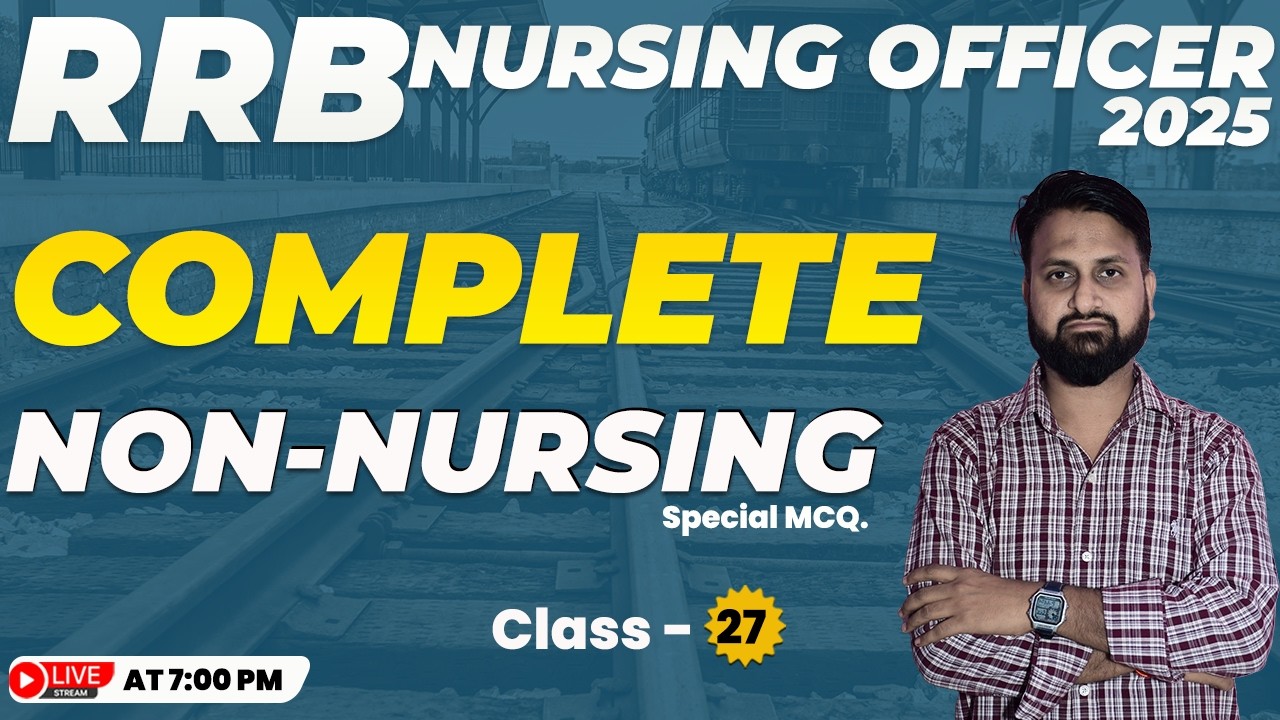 RRB NURSING OFFICER-2025| KGMU | SGPGI | EMRC | Special MCQ🔥 | CLASS- 27 | By: Jitendra Sir