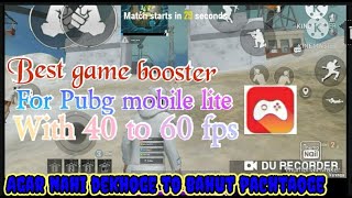 Best Game Booster For pubg lite with no Lag and smooth extreme Best app for lag fix by knight king. screenshot 2