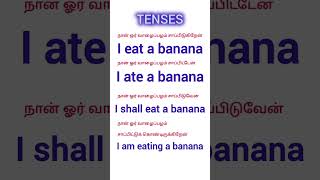 Tenses vocabulary learning simple Tamil through English Easy English