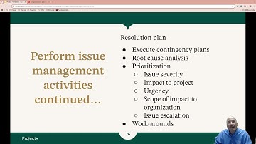 2025 Project+ PK0-005 -  Given a scenario, perform issue management activities.