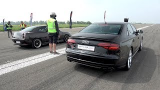 605HP Audi S8 Plus vs 586HP Fiat Coupe 20V Turbo vs BMW M3 vs Audi S6 590hp Fiat Turbo 20v Coupe Vs 605hp Audi S8 Plus