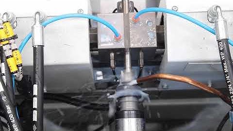 Automatic threading and deburring machine with brushing