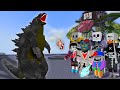 Godzilla vs. AU Undertale Gang | Minecraft (BATTLE ON THE MOON!)